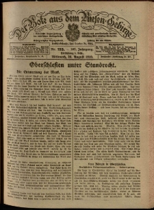 Der Bote aus dem Riesen-Gebirge : Zeitung für alle Stände, R. 107, 1919, nr 193