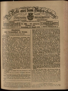 Der Bote aus dem Riesen-Gebirge : Zeitung für alle Stände, R. 107, 1919, nr 196