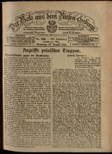 Der Bote aus dem Riesen-Gebirge : Zeitung für alle Stände, R. 107, 1919, nr 198