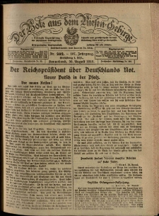 Der Bote aus dem Riesen-Gebirge : Zeitung für alle Stände, R. 107, 1919, nr 202