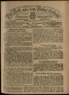 Der Bote aus dem Riesen-Gebirge : Zeitung für alle Stände, R. 107, 1919, nr 207