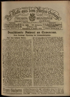 Der Bote aus dem Riesen-Gebirge : Zeitung f&uuml;r alle St&auml;nde, R. 107, 1919, nr 208