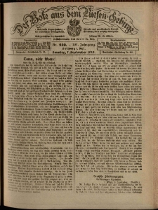 Der Bote aus dem Riesen-Gebirge : Zeitung für alle Stände, R. 107, 1919, nr 209