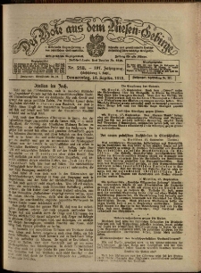 Der Bote aus dem Riesen-Gebirge : Zeitung für alle Stände, R. 107, 1919, nr 218