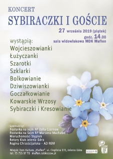 Koncert : Sybiraczki i goście - plakat [Dokument życia społecznego]