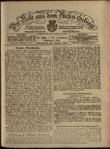 Der Bote aus dem Riesen-Gebirge : Zeitung für alle Stände, R. 107, 1919, nr 220