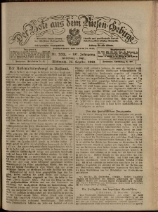 Der Bote aus dem Riesen-Gebirge : Zeitung für alle Stände, R. 107, 1919, nr 223