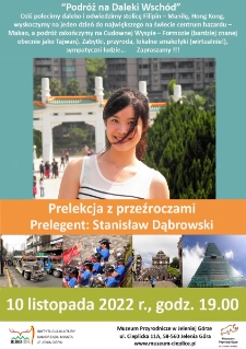 Podróż na Daleki Wschód. Prelekcja z przeźroczami - plakat [Dokument życia społecznego]