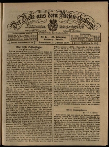 Der Bote aus dem Riesen-Gebirge : Zeitung für alle Stände, R. 108, 1920, nr 2