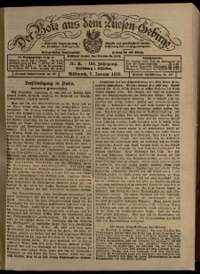 Der Bote aus dem Riesen-Gebirge : Zeitung für alle Stände, R. 108, 1920, nr 5