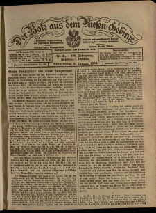 Der Bote aus dem Riesen-Gebirge : Zeitung für alle Stände, R. 108, 1920, nr 6