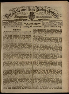 Der Bote aus dem Riesen-Gebirge : Zeitung für alle Stände, R. 108, 1920, nr 9