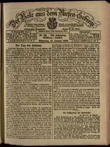 Der Bote aus dem Riesen-Gebirge : Zeitung für alle Stände, R. 108, 1920, nr 10