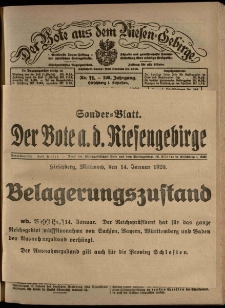 Der Bote aus dem Riesen-Gebirge : Zeitung für alle Stände, R. 108, 1920, nr 11