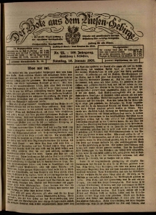 Der Bote aus dem Riesen-Gebirge : Zeitung für alle Stände, R. 108, 1920, nr 15