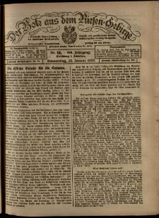 Der Bote aus dem Riesen-Gebirge : Zeitung für alle Stände, R. 108, 1920, nr 18