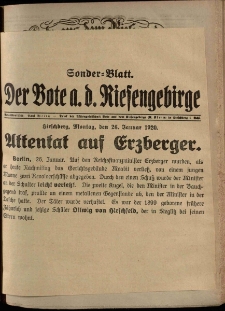 Der Bote aus dem Riesen-Gebirge : Zeitung für alle Stände, R. 108, 1920, nr 22