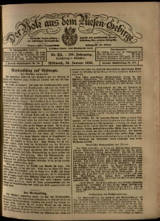 Der Bote aus dem Riesen-Gebirge : Zeitung für alle Stände, R. 108, 1920, nr 23