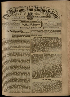 Der Bote aus dem Riesen-Gebirge : Zeitung für alle Stände, R. 108, 1920, nr 30