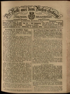 Der Bote aus dem Riesen-Gebirge : Zeitung für alle Stände, R. 108, 1920, nr 35