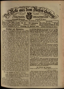 Der Bote aus dem Riesen-Gebirge : Zeitung für alle Stände, R. 108, 1920, nr 46