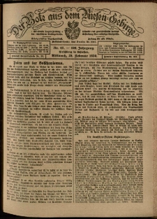 Der Bote aus dem Riesen-Gebirge : Zeitung für alle Stände, R. 108, 1920, nr 47