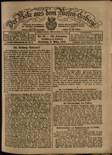 Der Bote aus dem Riesen-Gebirge : Zeitung für alle Stände, R. 108, 1920, nr 58