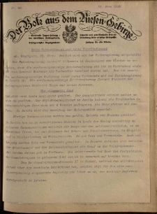 Der Bote aus dem Riesen-Gebirge : Zeitung für alle Stände, R. 108, 1920, nr 66