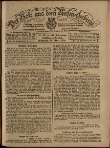 Der Bote aus dem Riesen-Gebirge : Zeitung für alle Stände, R. 108, 1920, nr 68