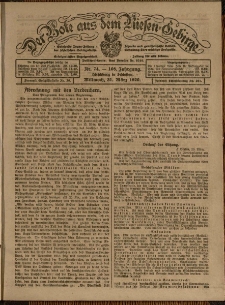 Der Bote aus dem Riesen-Gebirge : Zeitung für alle Stände, R. 108, 1920, nr 74