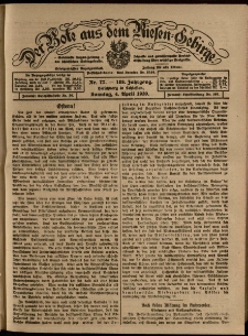 Der Bote aus dem Riesen-Gebirge : Zeitung für alle Stände, R. 108, 1920, nr 77