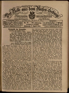 Der Bote aus dem Riesen-Gebirge : Zeitung für alle Stände, R. 108, 1920, nr 78