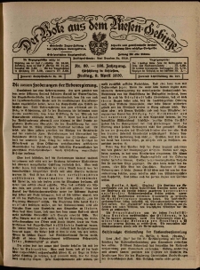 Der Bote aus dem Riesen-Gebirge : Zeitung für alle Stände, R. 108, 1920, nr 80