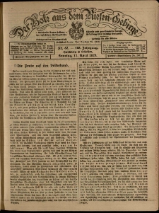 Der Bote aus dem Riesen-Gebirge : Zeitung für alle Stände, R. 108, 1920, nr 82