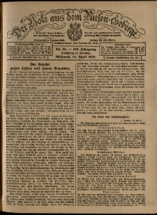 Der Bote aus dem Riesen-Gebirge : Zeitung für alle Stände, R. 108, 1920, nr 84