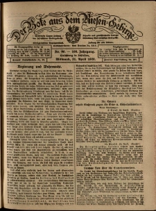 Der Bote aus dem Riesen-Gebirge : Zeitung für alle Stände, R. 108, 1920, nr 90