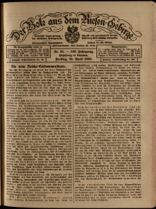 Der Bote aus dem Riesen-Gebirge : Zeitung für alle Stände, R. 108, 1920, nr 92