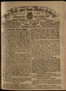 Der Bote aus dem Riesen-Gebirge : Zeitung für alle Stände, R. 108, 1920, nr 93