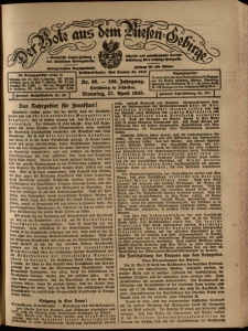 Der Bote aus dem Riesen-Gebirge : Zeitung für alle Stände, R. 108, 1920, nr 95