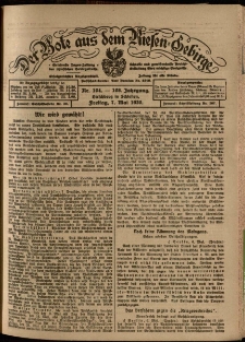 Der Bote aus dem Riesen-Gebirge : Zeitung für alle Stände, R. 108, 1920, nr 104