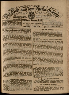 Der Bote aus dem Riesen-Gebirge : Zeitung für alle Stände, R. 108, 1920, nr 107