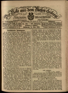 Der Bote aus dem Riesen-Gebirge : Zeitung für alle Stände, R. 108, 1920, nr 108