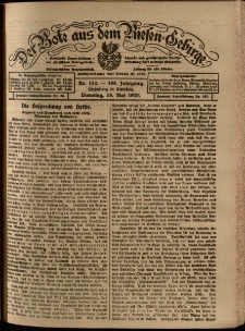 Der Bote aus dem Riesen-Gebirge : Zeitung für alle Stände, R. 108, 1920, nr 112