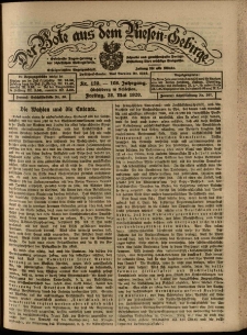 Der Bote aus dem Riesen-Gebirge : Zeitung für alle Stände, R. 108, 1920, nr 120