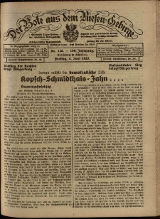 Der Bote aus dem Riesen-Gebirge : Zeitung für alle Stände, R. 108, 1920, nr 126