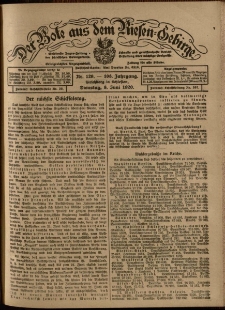 Der Bote aus dem Riesen-Gebirge : Zeitung für alle Stände, R. 108, 1920, nr 129