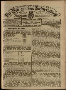 Der Bote aus dem Riesen-Gebirge : Zeitung für alle Stände, R. 108, 1920, nr 131