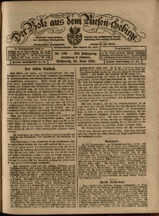 Der Bote aus dem Riesen-Gebirge : Zeitung für alle Stände, R. 108, 1920, nr 136