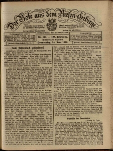 Der Bote aus dem Riesen-Gebirge : Zeitung für alle Stände, R. 108, 1920, nr 143