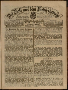 Der Bote aus dem Riesen-Gebirge : Zeitung für alle Stände, R. 108, 1920, nr 148